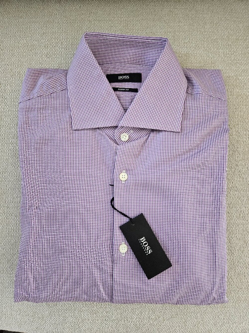Hugo Boss Men's dress shirt sharp fit color lavender